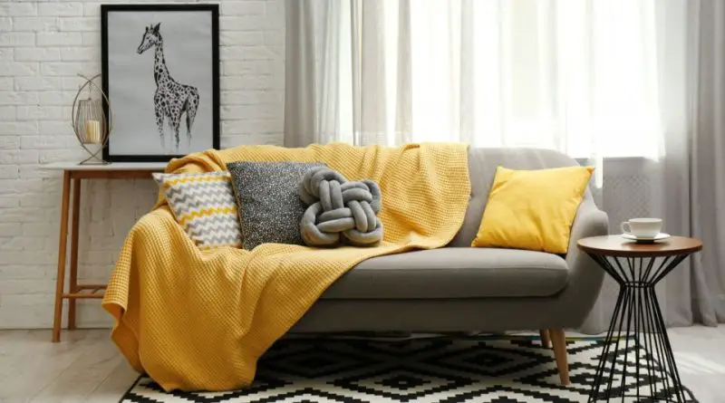 Throw blanket on a couch